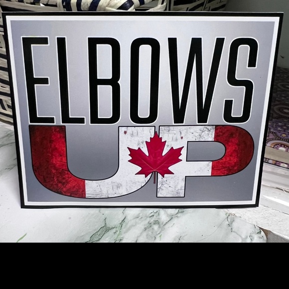 🤗3/$20.00/Elbows Up Canada Support Vinyl Sticker/Waterproof/Durable/Strong - Picture 2 of 3